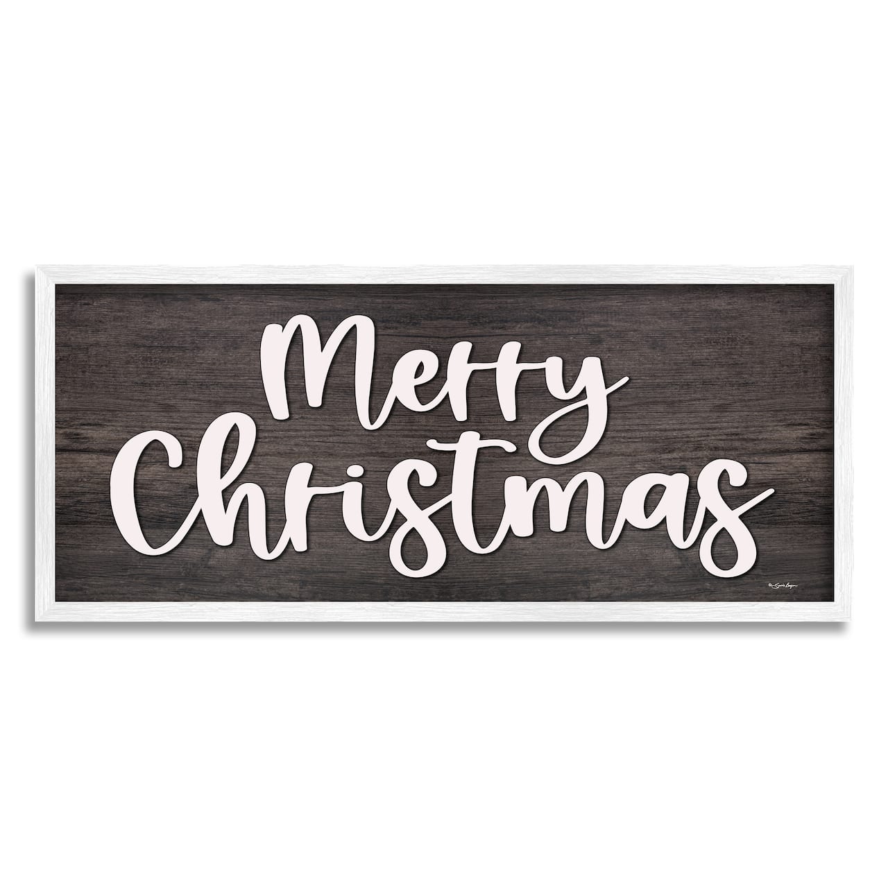 Stupell Industries Merry Christmas Farmhouse Phrase Framed Giclee Art